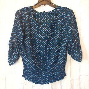 GEORGE Scoopneck Polka-dot Blouse Medium
